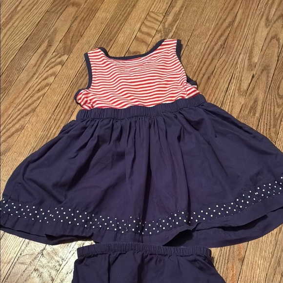 Tommy Hilfiger Striped Coral and Navy Dress Set - Picture 7 of 9